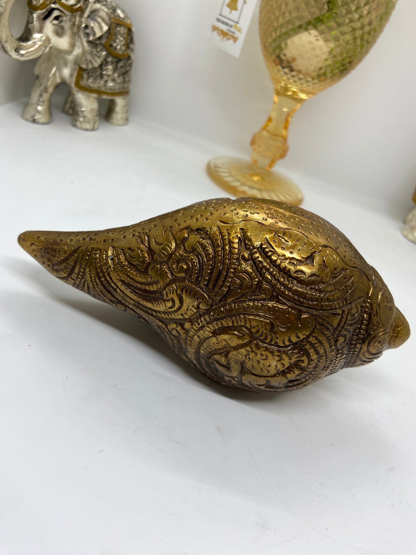 Vishnu Shankh with stand (830 gm + 100g)