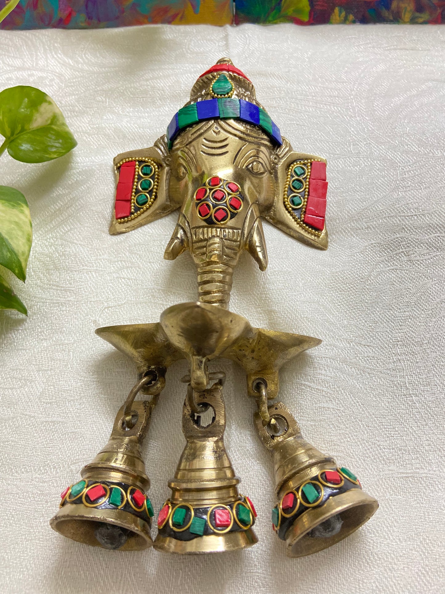 Colored Stone Ganesha (725g)