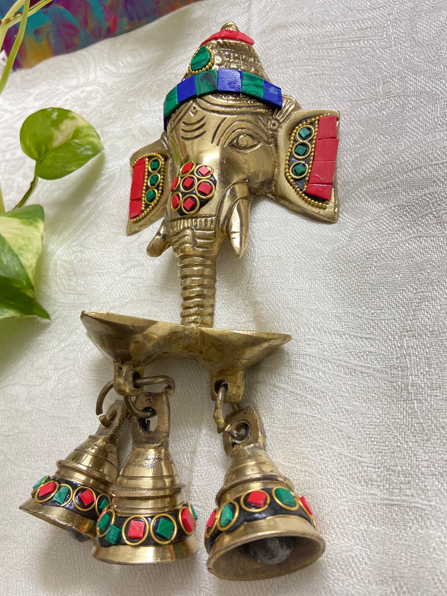 Colored Stone Ganesha (725g)