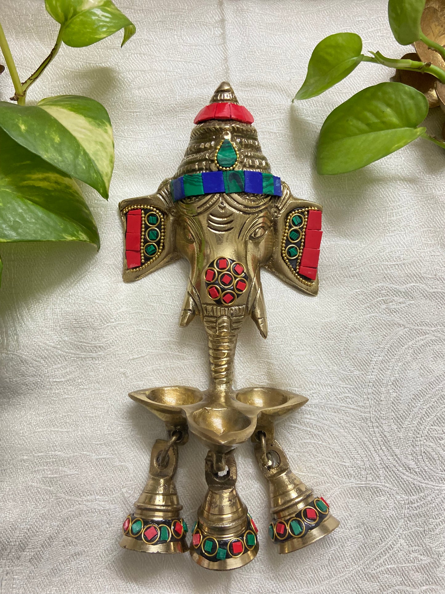 Colored Stone Ganesha (725g)