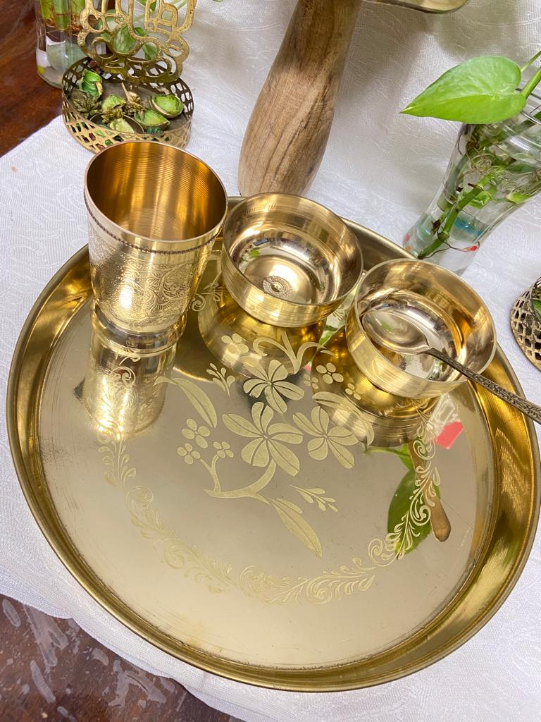 Brass Thali (Design-1)(512gm)