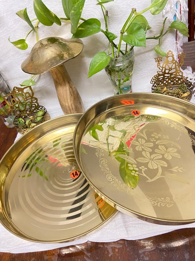 Brass Thali (Design-2) (530gm)